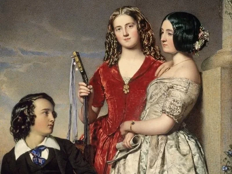 1819-John Faed - L'ora serale (Le signorine Bennie e il signor J. Noble Bennie)